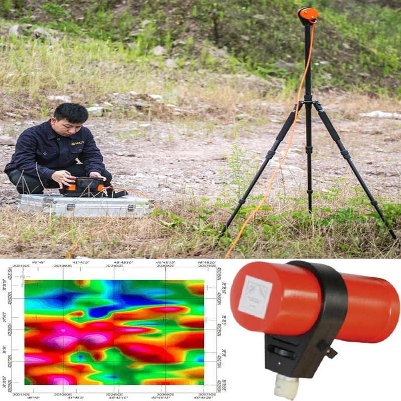 Proton Precession Magnetometer Ppm Magnetometer Metal Ore Detector Horizontal and Vertical Gradient Magnetic Field Survey Prospecting Proton Magnetometer