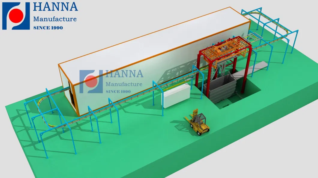 Fence, Wire Mesh Automatic Fluidized Bed DIP Coating Machine System