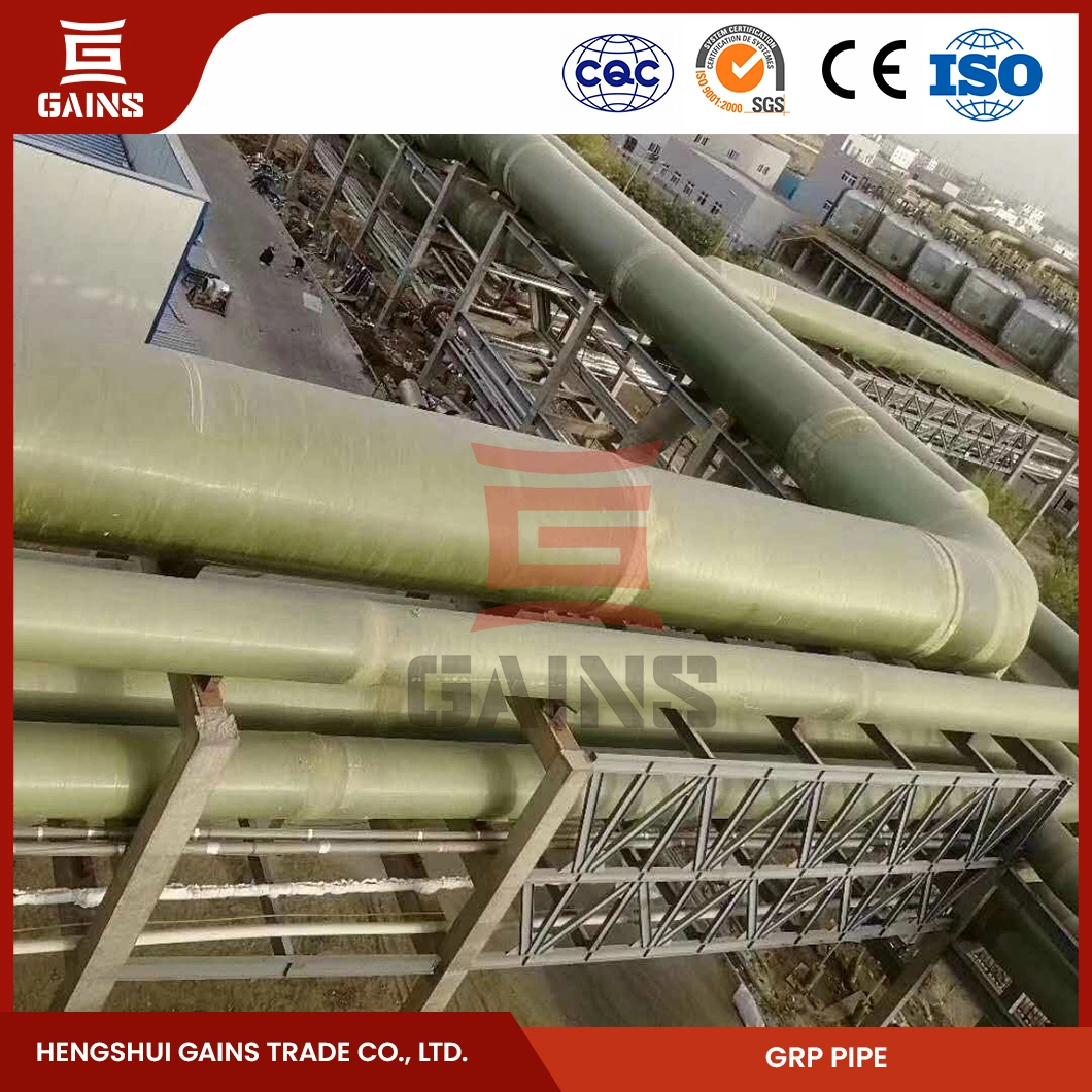 Gains Thin Wall Fiberglass Pipe Manufacturers FRP Round Rectangular Pipe China Chemical FRP Composite Pipeline