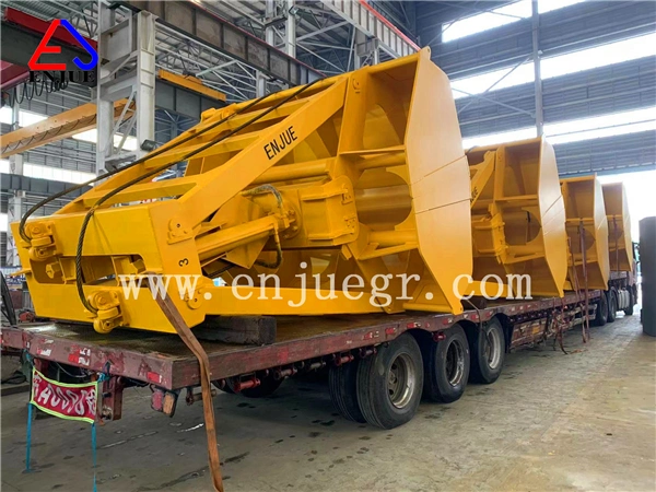 Enjue 24t Hydraulic Clamshell Grapple for Sale Hook on Grab Bulk for Cargo Fertilizer Loading for Port Ship Use