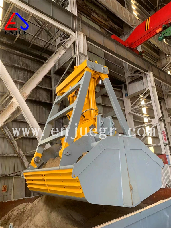 Enjue 24t Hydraulic Clamshell Grapple for Sale Hook on Grab Bulk for Cargo Fertilizer Loading for Port Ship Use