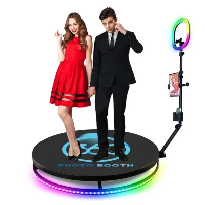 80, 100, 115cm New Party Artifact Portable Automatic Photobooth Rotating Selfie 360 Photo Booth for Wedding