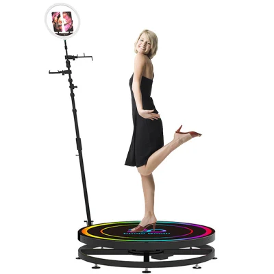 80, 100, 115cm New Party Artifact Portable Automatic Photobooth Rotating Selfie 360 Photo Booth for Wedding