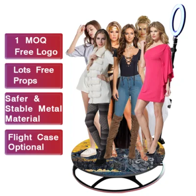 Dropshipping Wedding Social Classic Selfie Slow Motion 360 Degree Spin Camera Photo Booth with Traveling Case with Ring Light