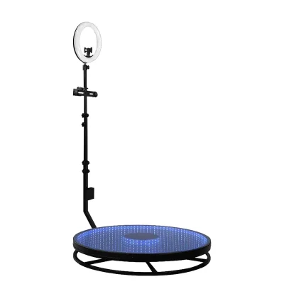 Automatic Camera Spin Glass Platform Machine Photo Degree 360 Video Booth