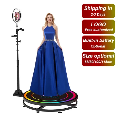 Dropshipping Portable Video Revolve Selfie 360 Spinner Degree Photobooth 360 Photo Booth Machine in Stock