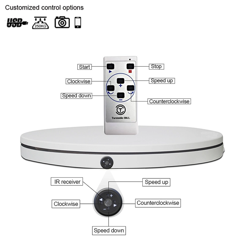 360 Degree Electric Photography Turntable Rotary Table for 3D Scanning Photo Booth