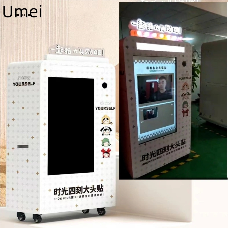 Digital Logitech Canon Camera Termal Printer Selfie Passport ID Station Photo Booth Kiosk with Printer and Camera