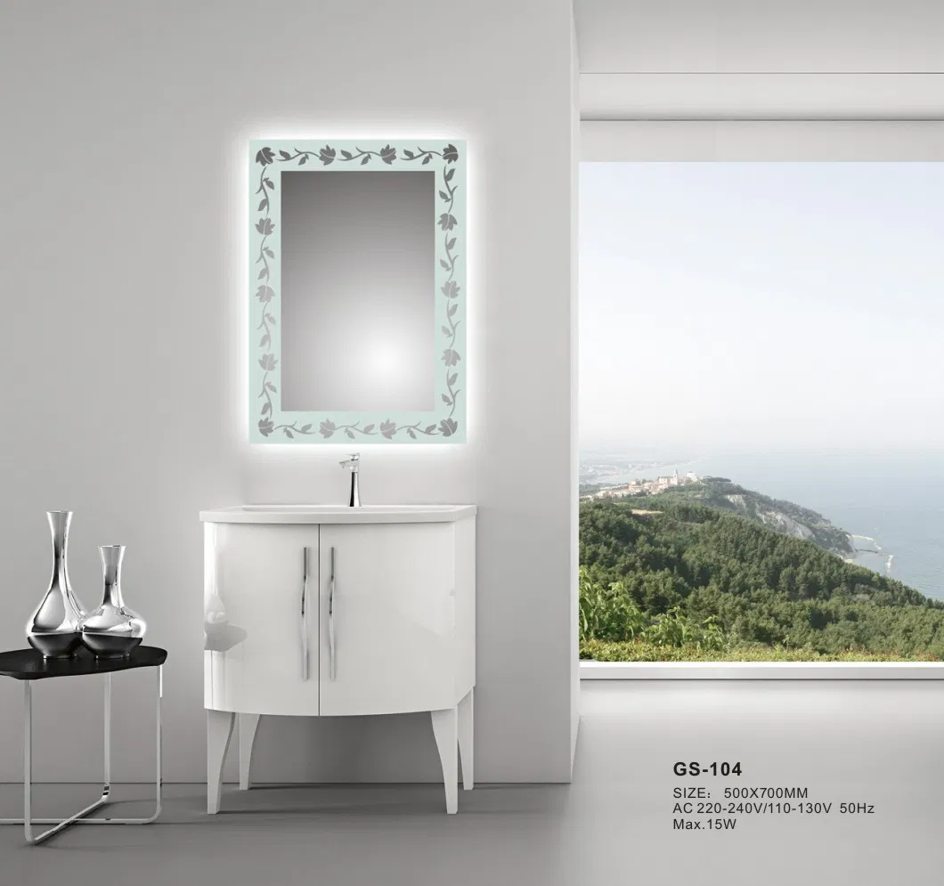 Rustproof Wall Silver Decoration LED Bathroom Furniture Vanity Magic Mirror
