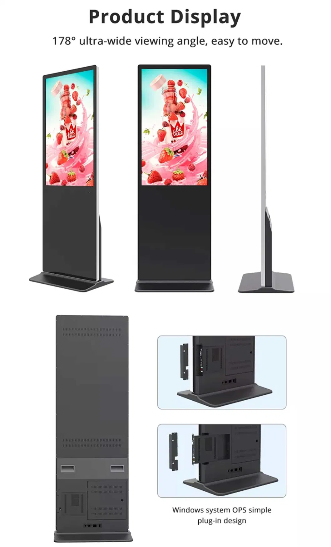 55 Inch Self Photo Printer Booth Selfi Photo Kiosk with Built-in Camera Magic Mirror Touch LCD Digital Photo Booth for Party