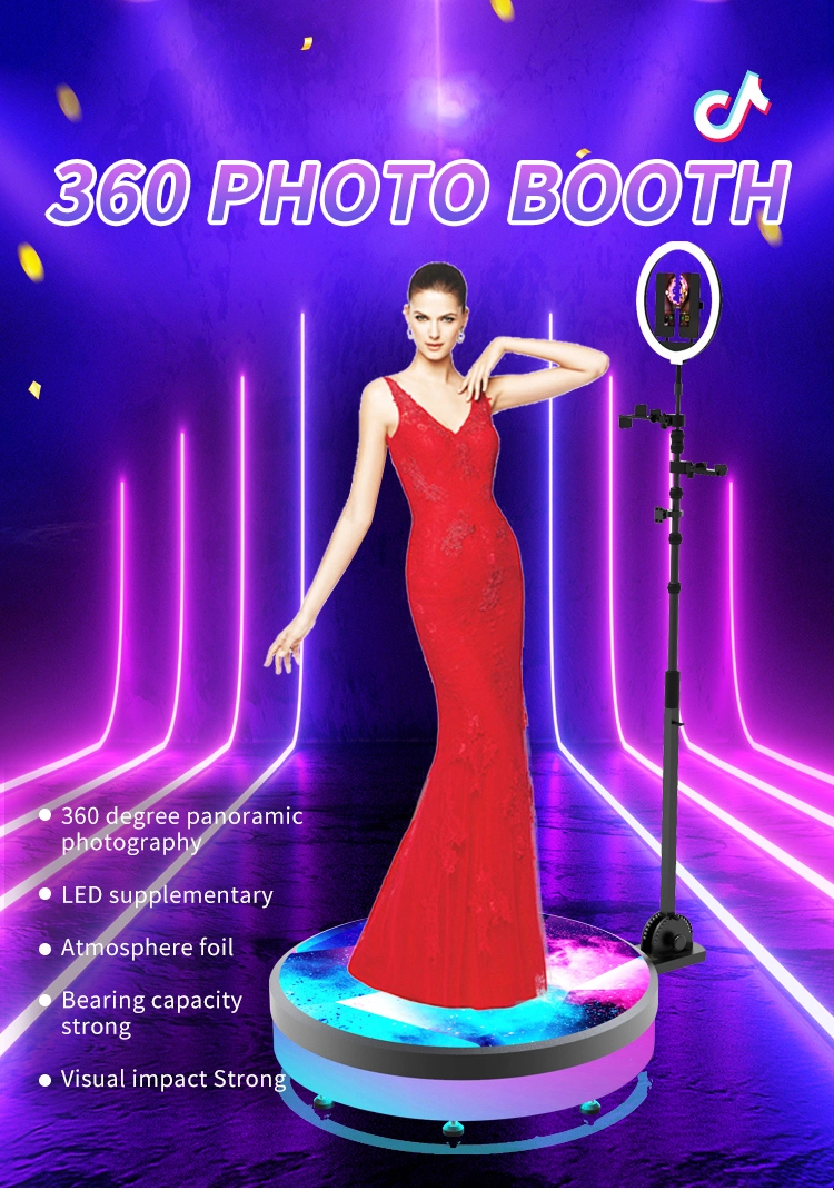 ODM/OEM Factory Selfie Magic Lighting LED 360 Photo Booth Spiner Camera Photobooth with Stage