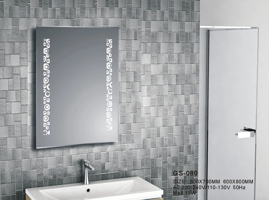 Wholesale Project Silver Wall Decoration LED Bathroom Furniture Mirror