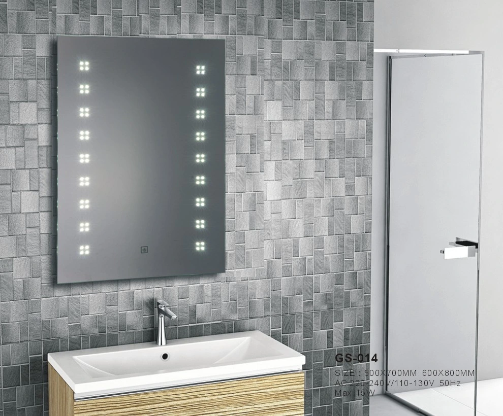 Wholesale Project Silver Wall Decoration LED Bathroom Furniture Mirror