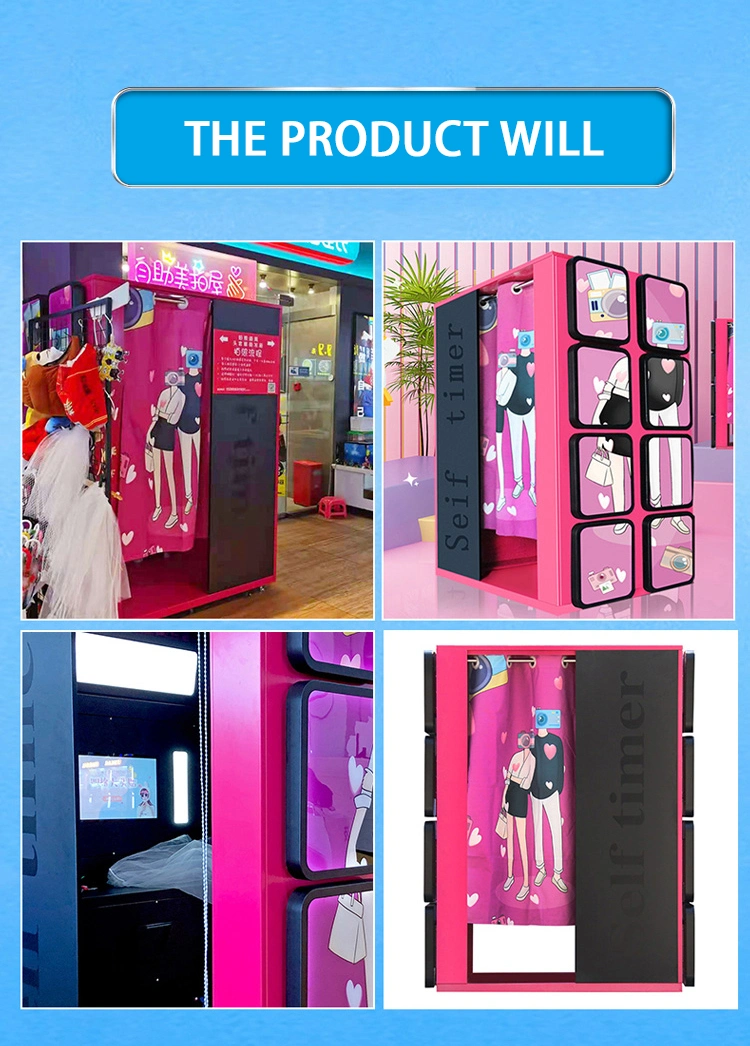 Coin Operated Vending Print Photo with Selfie Function Selfie Station Photo Booth for Sales