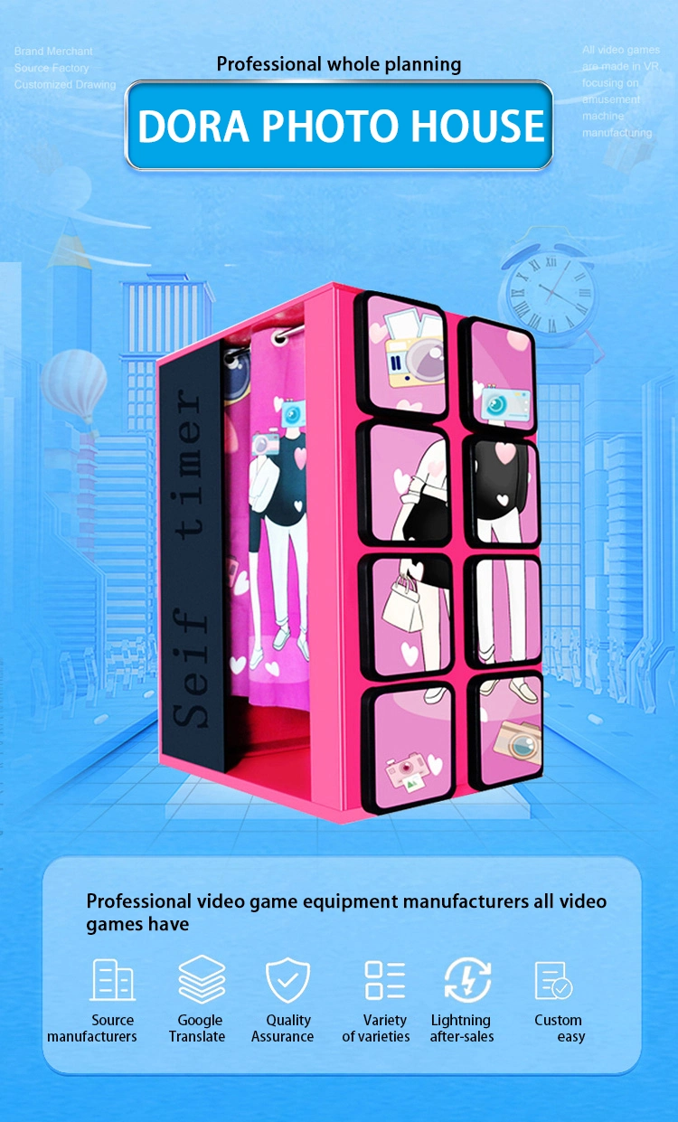 Coin Operated Vending Print Photo with Selfie Function Selfie Station Photo Booth for Sales