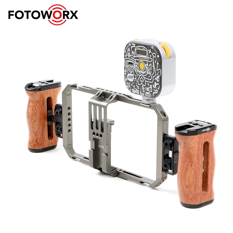 Fotoworx Vlgging Universal Mobile Phone Cage for Photography Video Shooting