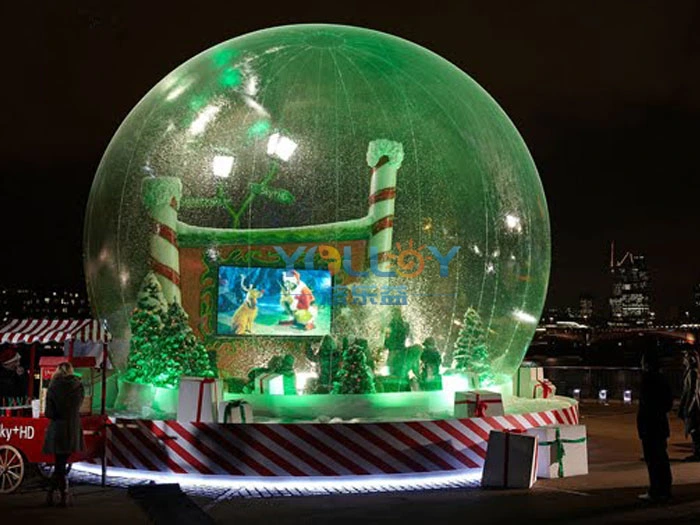 Giant Snow Globe with Bouncer Base for Photo Booth for Christmas Decoration