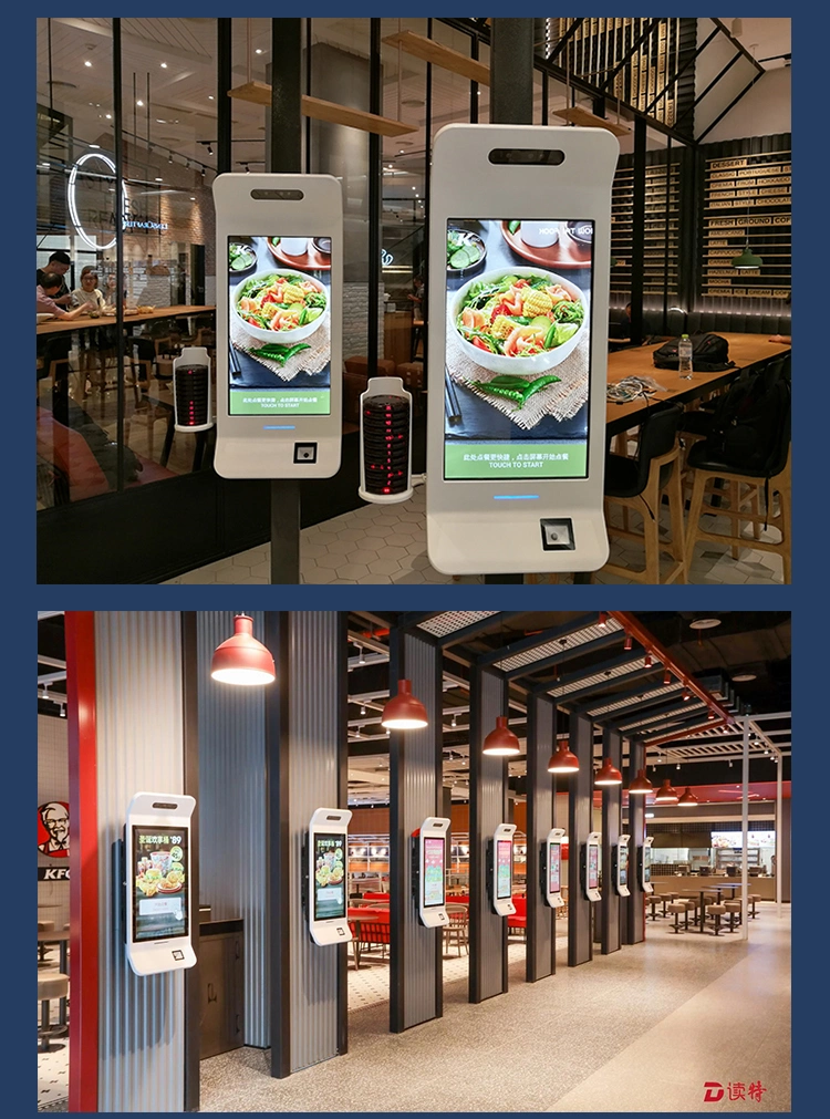 Factory 24&quot; 27&quot; 32&quot; Restaurant Order Checkout Machine Self Service Payment Kiosk with POS Terminal
