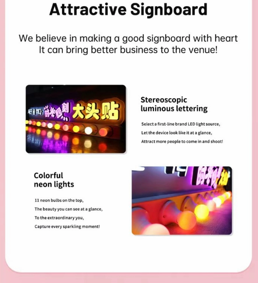 Korea Popular Selfie Stationtouch Screen Wedding Photo Booth Machine/Instant Photo Booth/Automatic Photo Booth