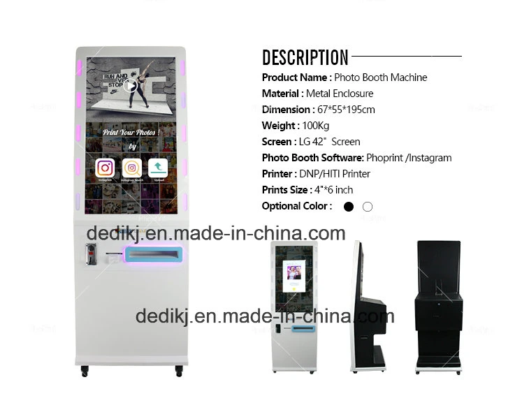 Dedi 42inch Free Standing Photo Booth Kiosk / Touch Screen Photo Booth/ Photo Booth Machine