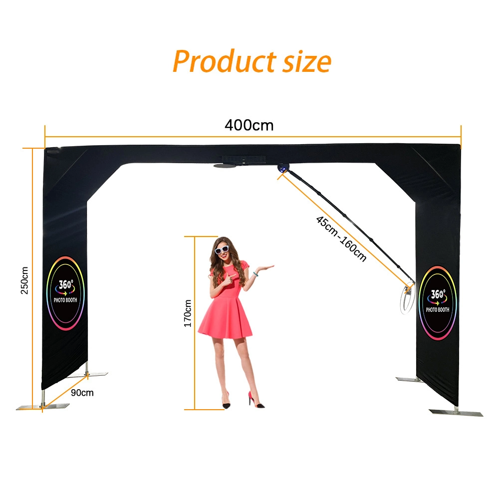 Overhead 360 Photo Booth Powered by Battery Work with Smart Phone