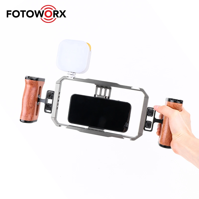 Fotoworx Vlgging Universal Mobile Phone Cage for Photography Video Shooting