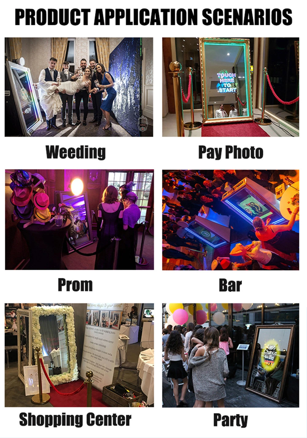 Cheap Price Portable Photobooth Kiosk Machine 2023 Selfie Magic Mirror Photo Booth for Sale