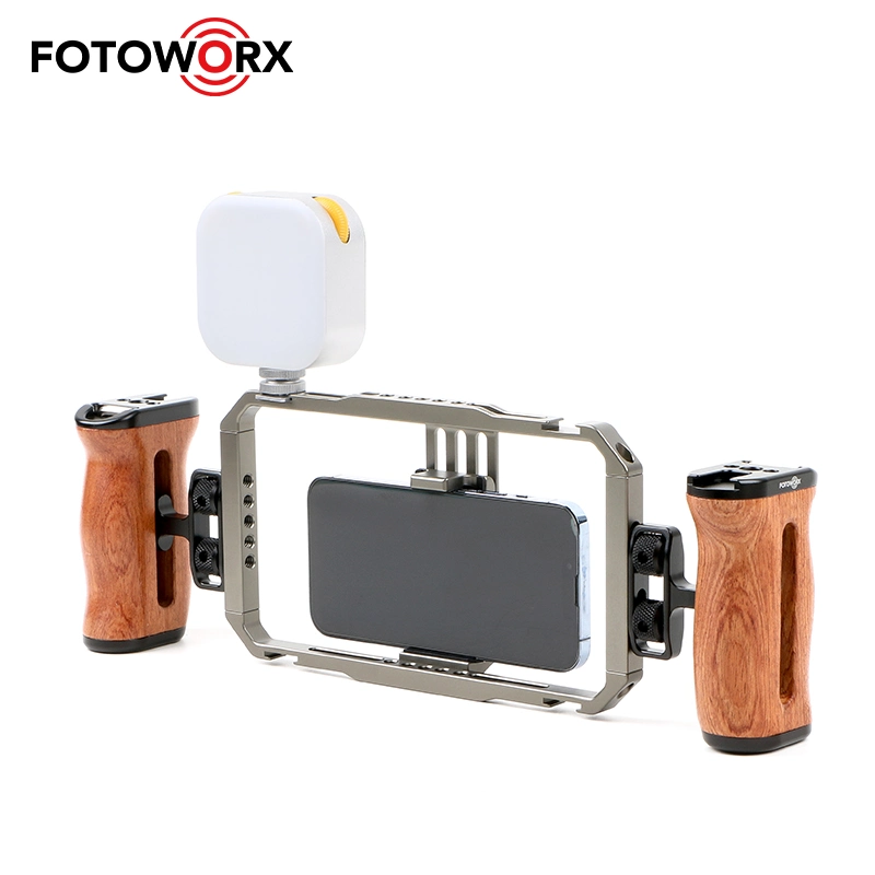 Fotoworx Vlgging Universal Mobile Phone Cage for Photography Video Shooting