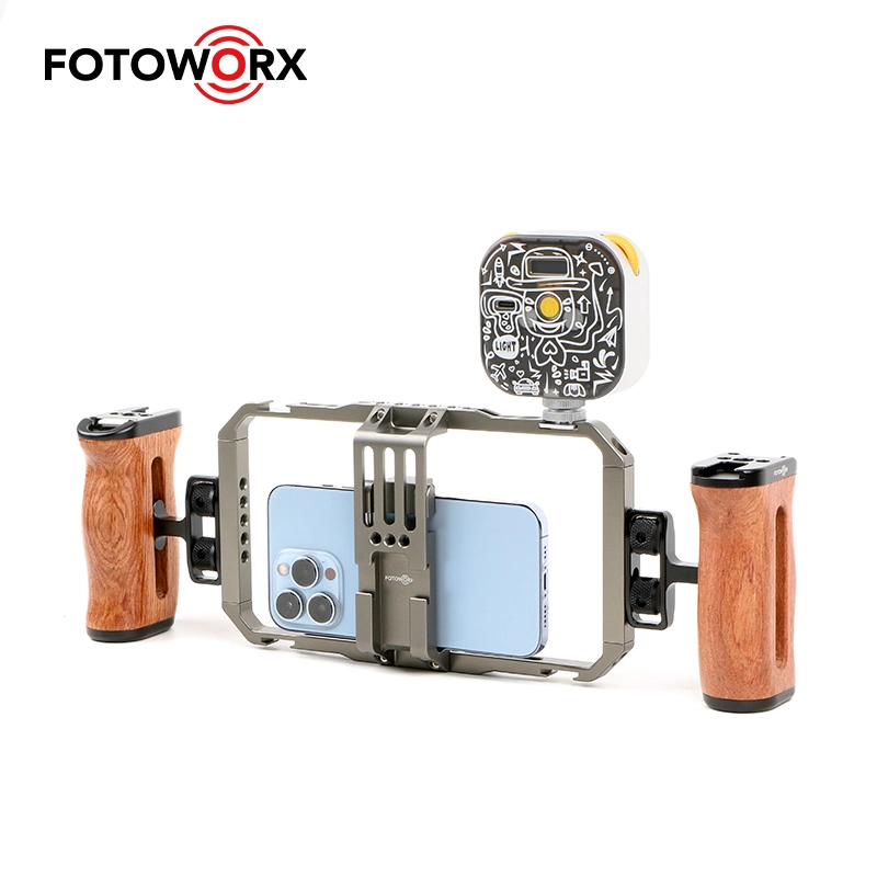 Fotoworx Vlgging Universal Mobile Phone Cage for Photography Video Shooting