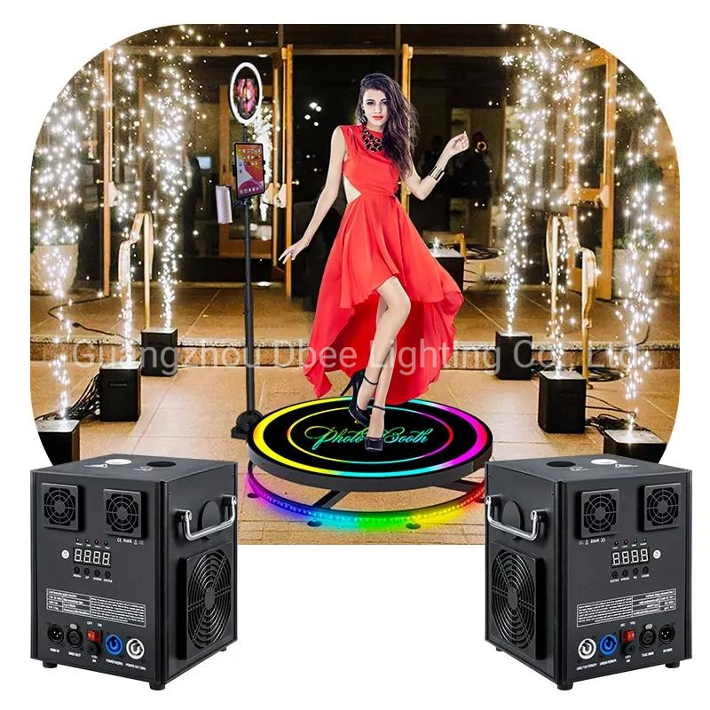 Free Logo Custom White/Black Color Wireless Remote Control DMX512 1300W Moving Head Cold Spark Fountain Fireworks Pyro Sparkular Machine