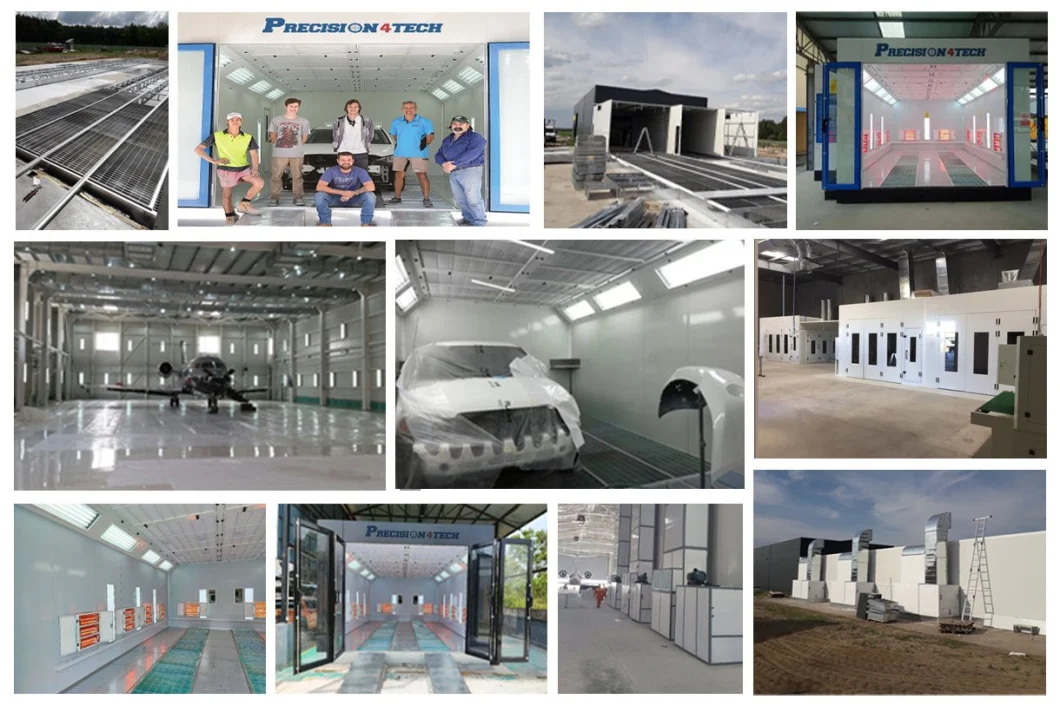 Space Saving Retractable Spray Room Mobile Paint Booth Coating Equipment