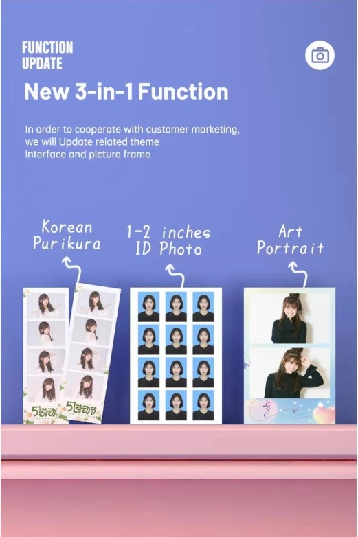 Korean Photo Booth Digital Vending Mahchine Selfie Photo Booth Mall Play Area Equipment
