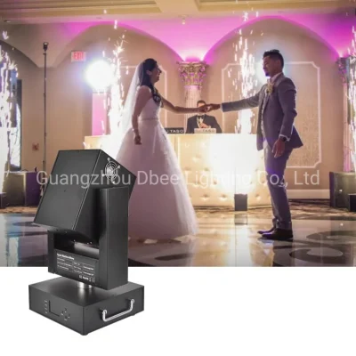  El logotipo de libre Custom Color Blanco/Negro el control remoto inalámbrico DMX512 Cabezal movible de 1300W Chispa fría Fuente Fuegos Artificiales Piro Sparkular máquina