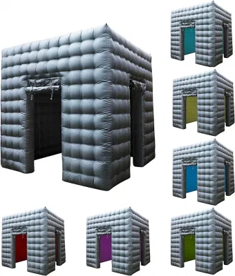 2023 Nuevo compartimento rectangular negro especial Booth de fotos inflable