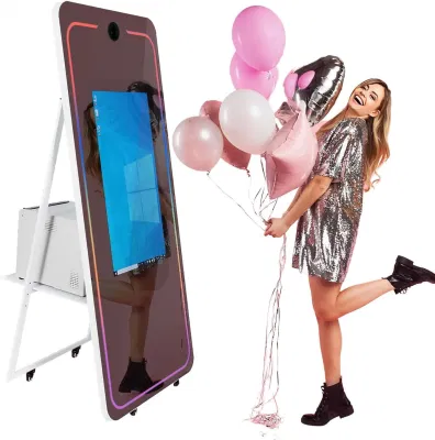  Precio mayorista 65&prime;&prime; impresión digital Stand espejo Photo Stand para Boda