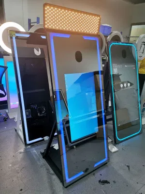  Cámara de fotos de espejo de la pila Pot ella ll para Roaming Cabina de fotos Magic Mirror con pantalla táctil de la impresora Selfie