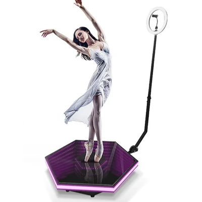  360 Degre Stand fotográfico portátil de la luz de relleno de la cámara de vídeo de la máquina iPad Selfie Giro automático 360 Photo Booth