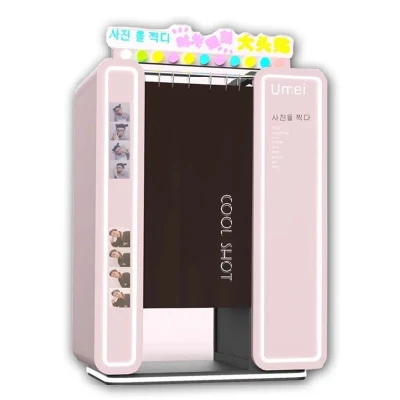  Photo Booth Kiosk Suelo Stand anillo Luz Photo Booth Machine