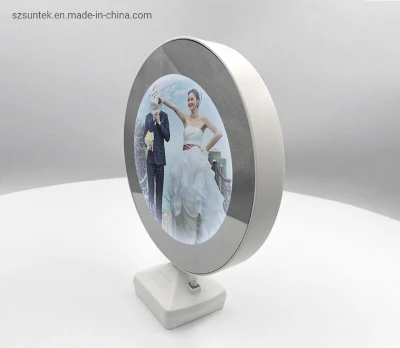  2022 Nuevo producto de la boda la decoración del hogar imagen parte creativa caliente Circular multifuncional LED Magia Espejo Marco de fotos