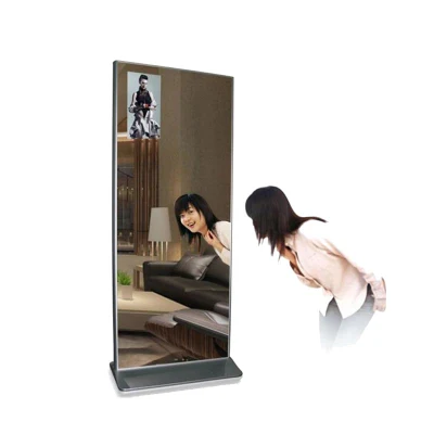  32-98 pulgadas Magic Mirror Photobooth con la red interactiva de jugadores de anuncios Reproductor de vídeo multimedia HD Digital Signage pantalla de publicidad LCD