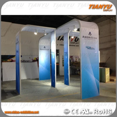  China tejido tensión Photo Booth como telón de fondo 3x3 Diseño de Stand de exposición para publicidad