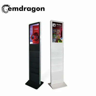  Reproductor de publicidad táctil de 21,5 pulgadas de pantalla Publicidad Folleto Holdertouch quiosco de la pantalla LED de publicidad exterior de los precios de la pantalla LCD Digital Signage