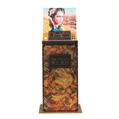  New-Style ESPEJO DORADO cosméticos de cartón de soporte de pantalla para la promoción de ventas de bienes, de la Fundación