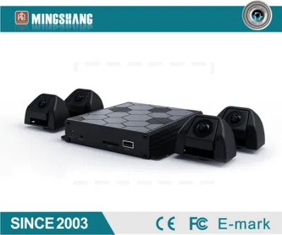  4 canales HD Cámara panorámica con la grabación del sistema de seguridad de vista de pájaro 360