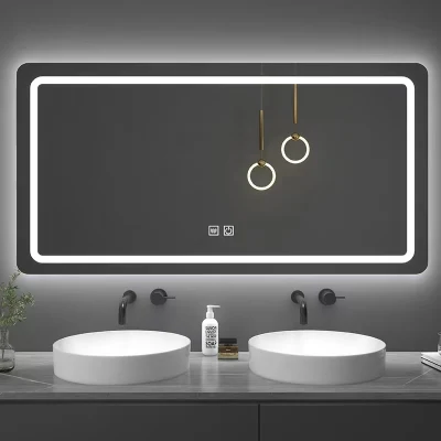  Forma rectangular de lujo inteligente Smart espejo de pared para baño