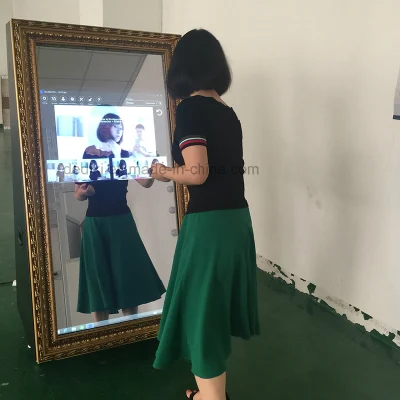  Nueva llegada Selfie Me Espejo Mágico Photo Booth Caso de la máquina para la exposición