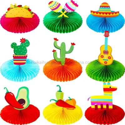  Suministros de fiesta fiesta fiesta temática Tabla central del papel pelota panal.