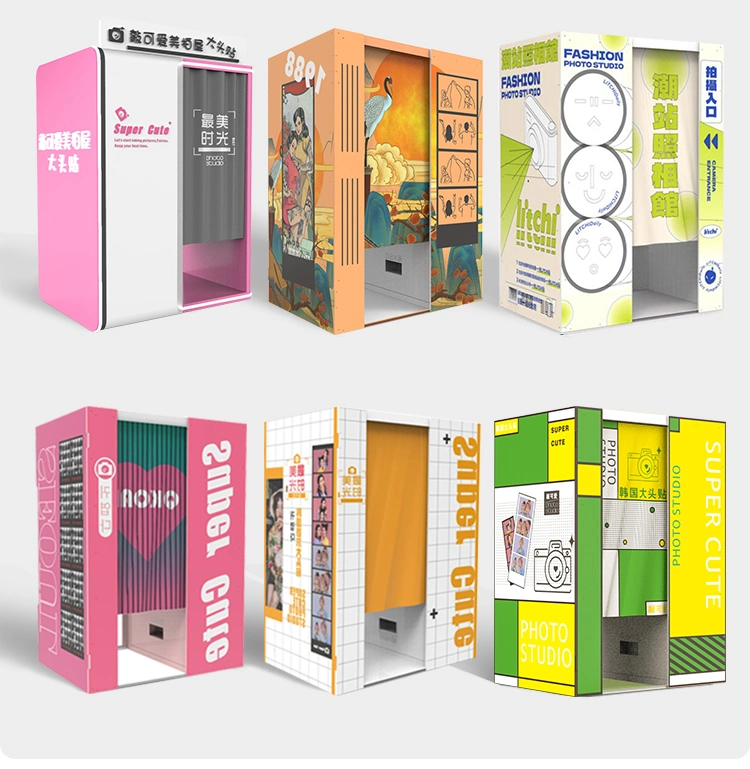 Mirror Photo Booth Machine Instant Print Photo Booth Vending Machine with Printer Kiosk