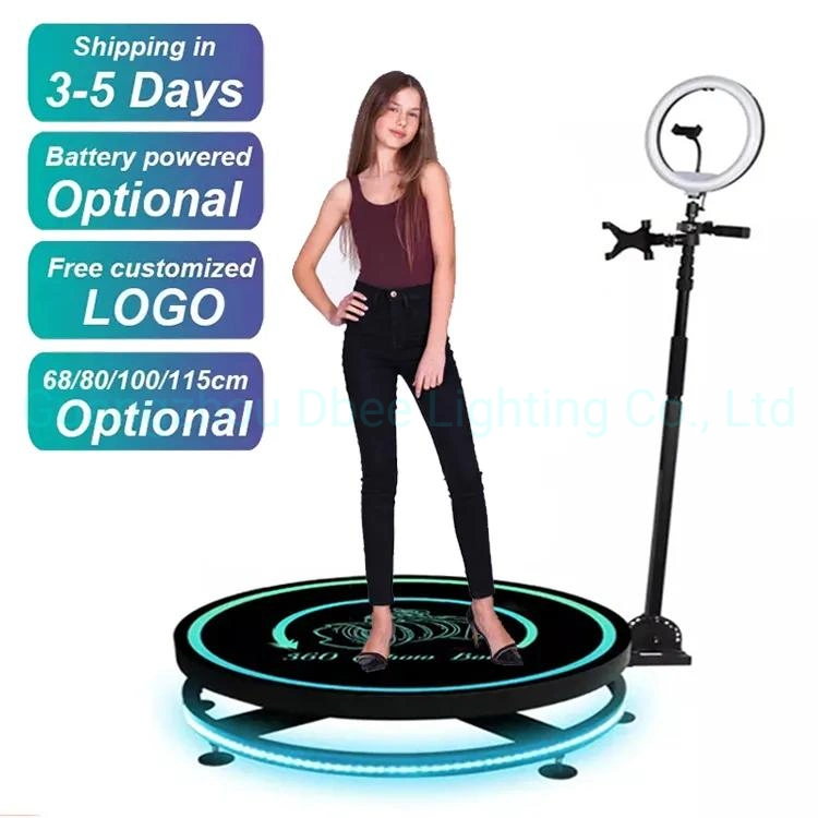 Hot Sale New Portable Selfie 360 Photo Booth Top Quality 360 Photo Booth 45 Inch with LED iPad Camera