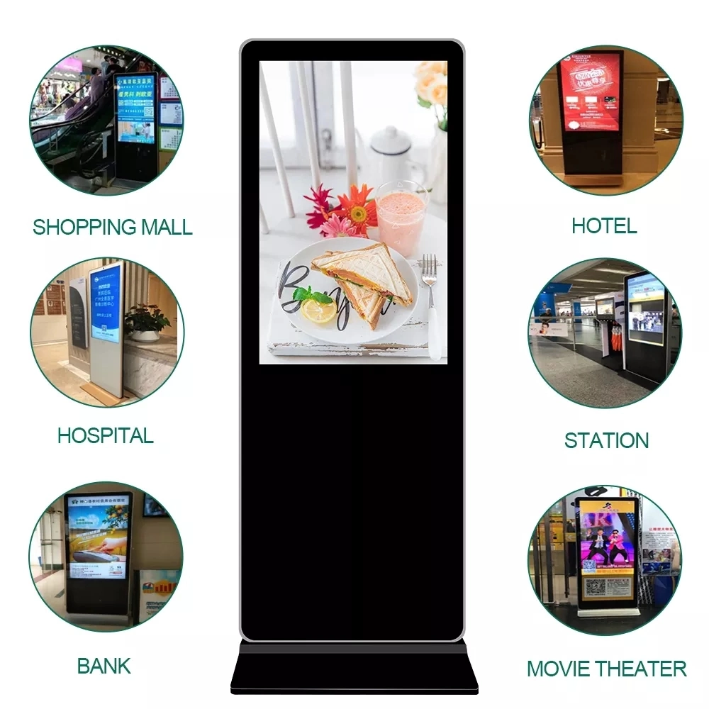 Photo Booth Floor Standing Digital Signage 43 Inch Android Advertising Playing Equipments LCD Display Photo Booth